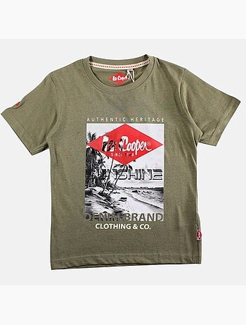 Lee Cooper - Camiseta niño de manga corta con estampado sunshine