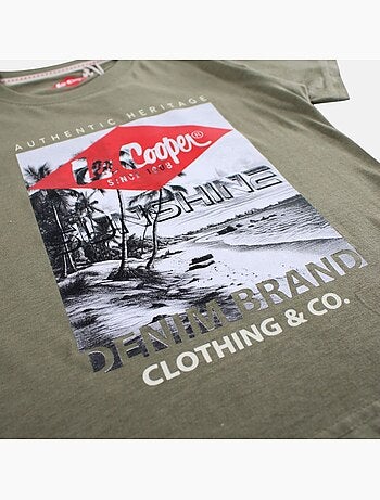 Lee Cooper - Camiseta niño de manga corta con estampado sunshine
