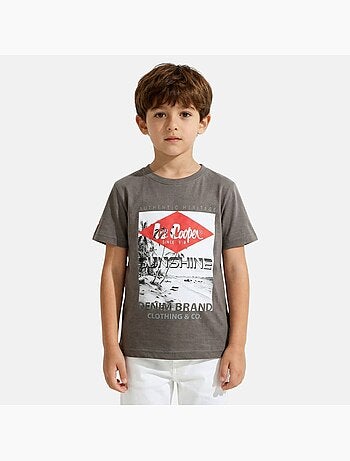Lee Cooper - Camiseta niño de manga corta con estampado sunshine