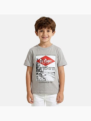 Lee Cooper - Camiseta niño de manga corta con estampado sunshine