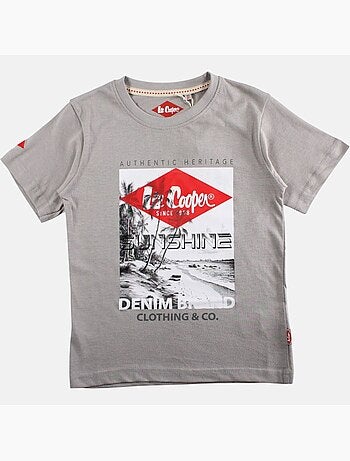Lee Cooper - Camiseta niño de manga corta con estampado sunshine