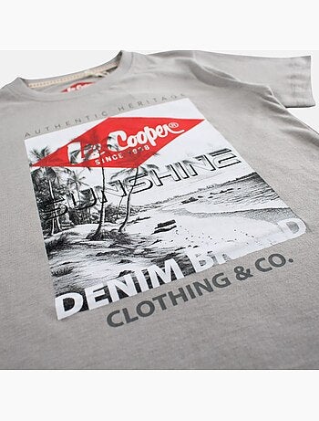 Lee Cooper - Camiseta niño de manga corta con estampado sunshine