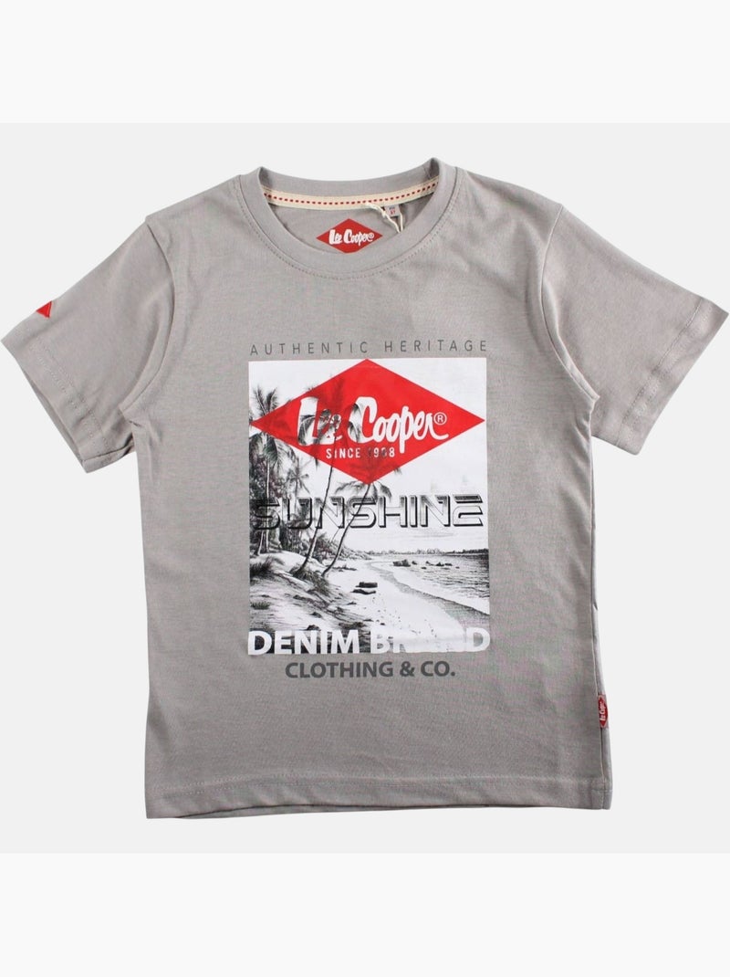 Lee Cooper - Camiseta niño de manga corta con estampado sunshine Gris - Kiabi