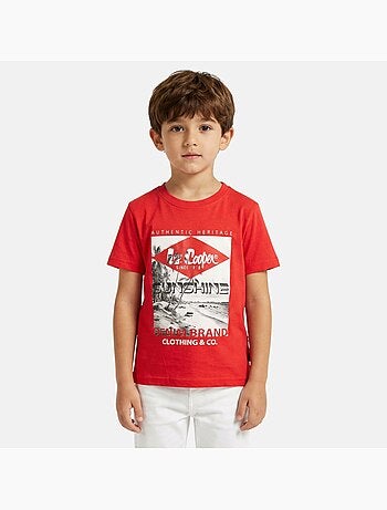 Lee Cooper - Camiseta niño de manga corta con estampado sunshine