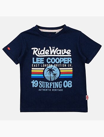 Lee Cooper - Camiseta niño de manga corta con estilo inspirado en el surf