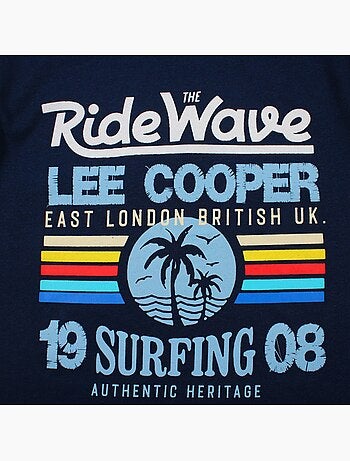 Lee Cooper - Camiseta niño de manga corta con estilo inspirado en el surf