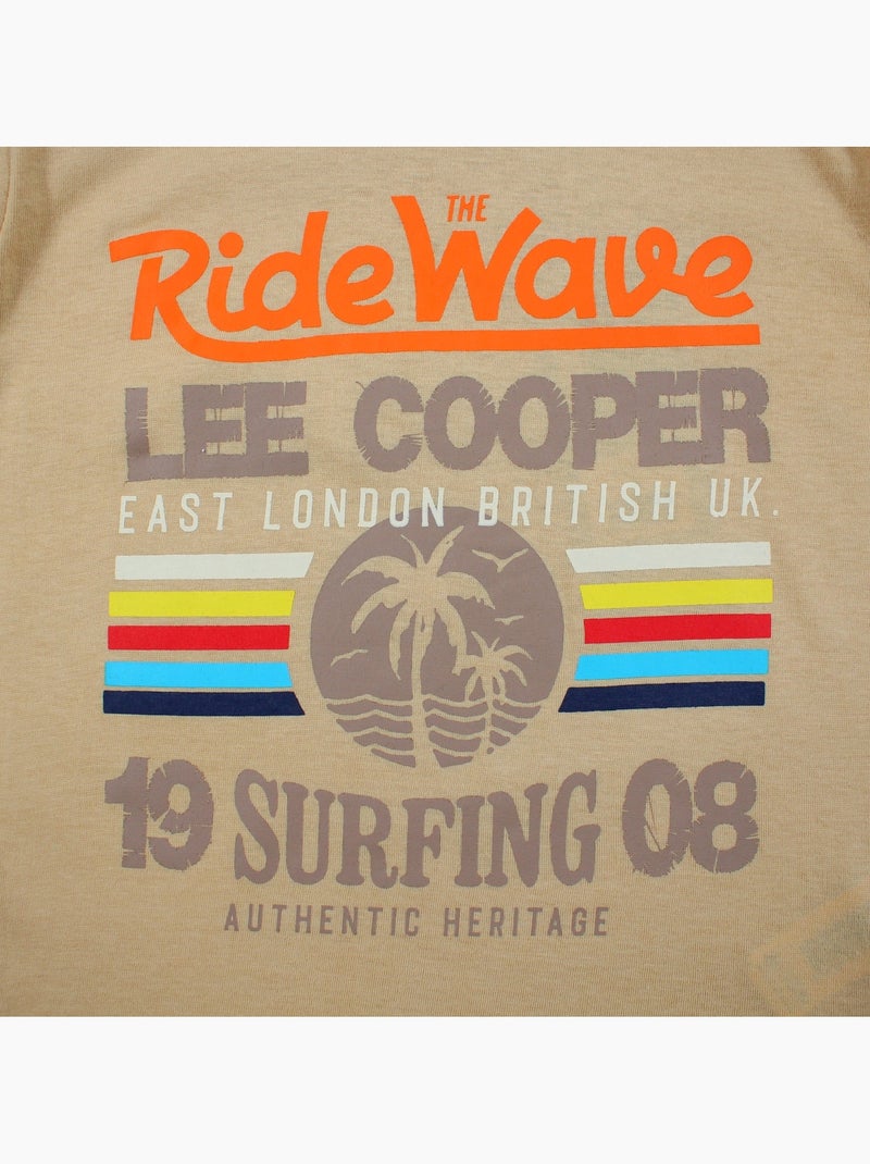 Lee Cooper - Camiseta niño de manga corta con estilo inspirado en el surf Beige - Kiabi