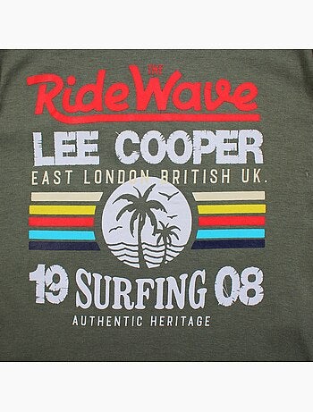 Lee Cooper - Camiseta niño de manga corta con estilo inspirado en el surf