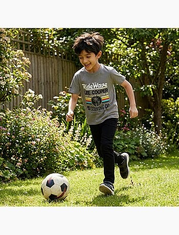 Lee Cooper - Camiseta niño de manga corta con estilo inspirado en el surf