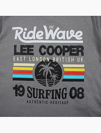 Lee Cooper - Camiseta niño de manga corta con estilo inspirado en el surf