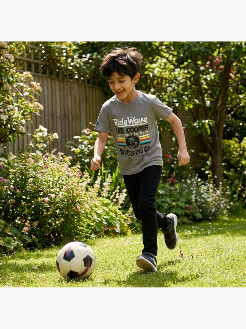 Lee Cooper - Camiseta niño de manga corta con estilo inspirado en el surf Gris - Kiabi