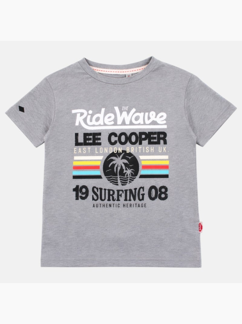 Lee Cooper - Camiseta niño de manga corta con estilo inspirado en el surf Gris - Kiabi