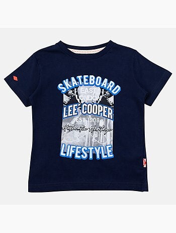 Lee Cooper - Camiseta niño de manga corta con estilo urbano inspirado en el mundo del skateboard