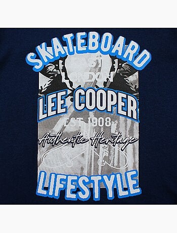 Lee Cooper - Camiseta niño de manga corta con estilo urbano inspirado en el mundo del skateboard