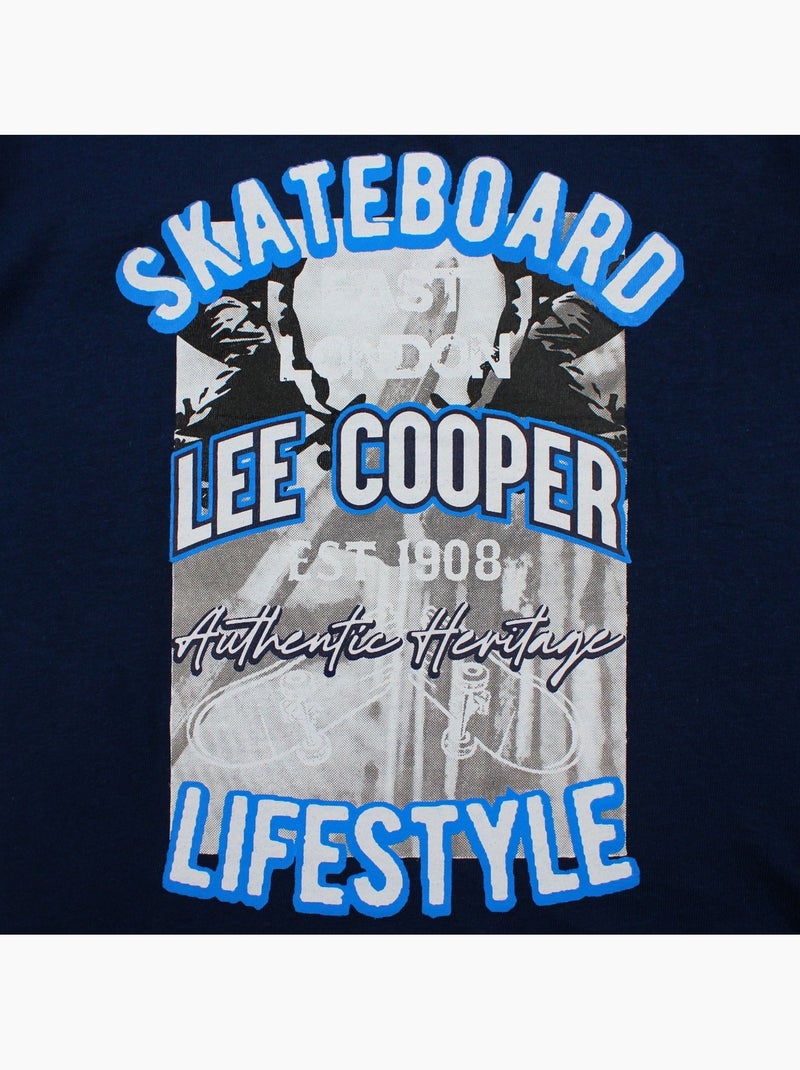 Lee Cooper - Camiseta niño de manga corta con estilo urbano inspirado en el mundo del skateboard Azul marino - Kiabi