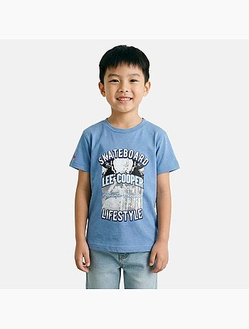 Lee Cooper - Camiseta niño de manga corta con estilo urbano inspirado en el mundo del skateboard