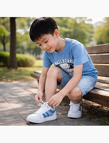 Lee Cooper - Camiseta niño de manga corta con estilo urbano inspirado en el mundo del skateboard