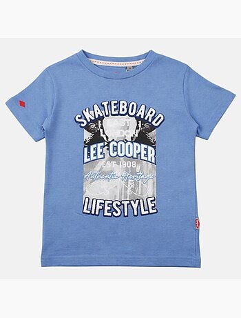 Lee Cooper - Camiseta niño de manga corta con estilo urbano inspirado en el mundo del skateboard