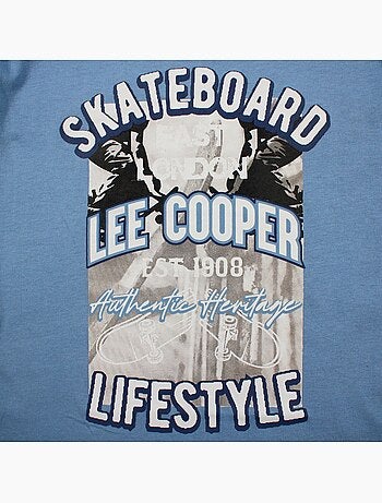 Lee Cooper - Camiseta niño de manga corta con estilo urbano inspirado en el mundo del skateboard