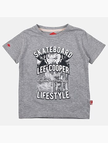 Lee Cooper - Camiseta niño de manga corta con estilo urbano inspirado en el mundo del skateboard