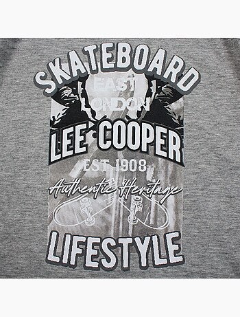Lee Cooper - Camiseta niño de manga corta con estilo urbano inspirado en el mundo del skateboard