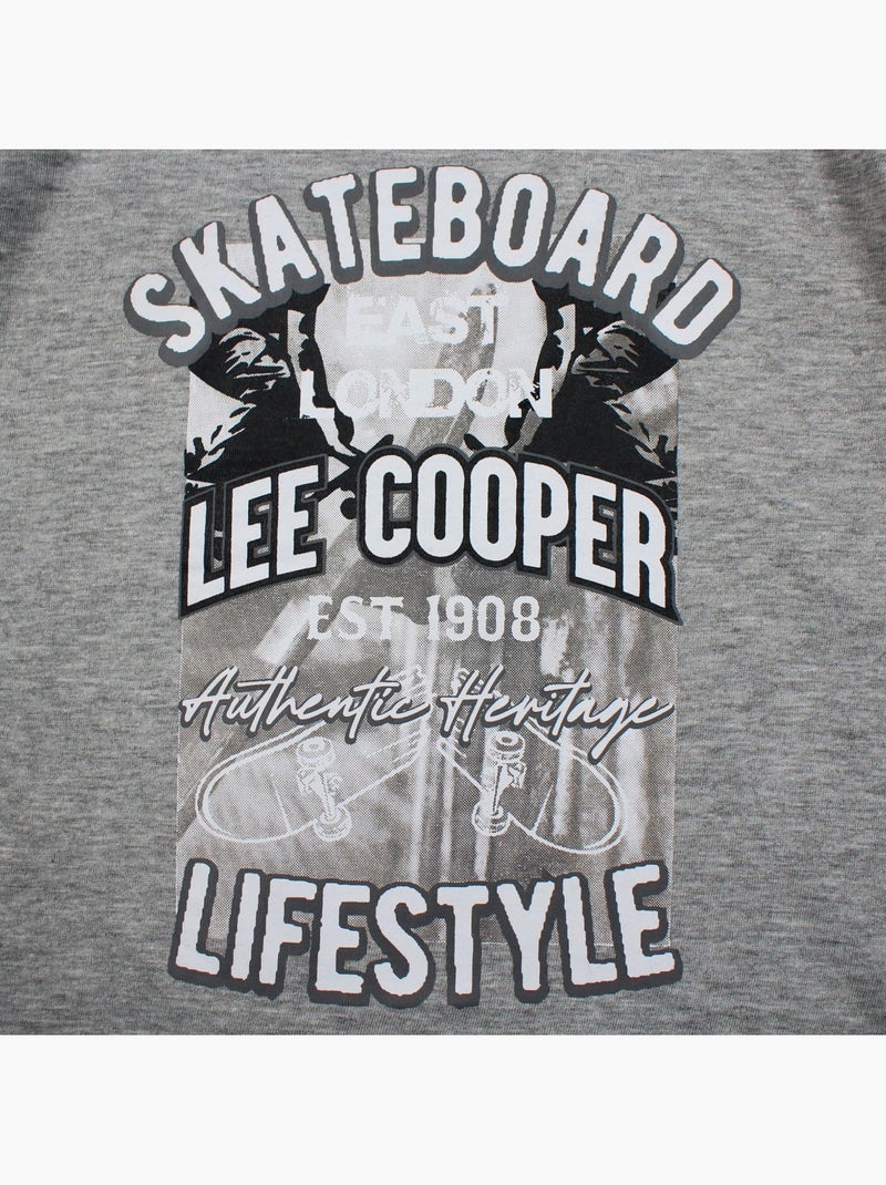 Lee Cooper - Camiseta niño de manga corta con estilo urbano inspirado en el mundo del skateboard Gris - Kiabi
