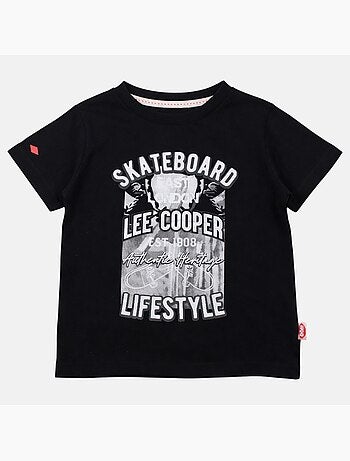 Lee Cooper - Camiseta niño de manga corta con estilo urbano inspirado en el mundo del skateboard