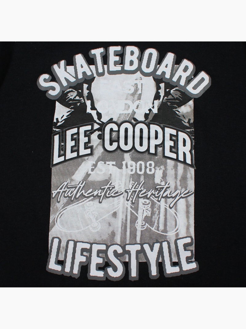 Lee Cooper - Camiseta niño de manga corta con estilo urbano inspirado en el mundo del skateboard Negro - Kiabi