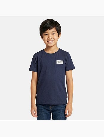 Lee Cooper - Camiseta niño de manga corta con logo en el pecho