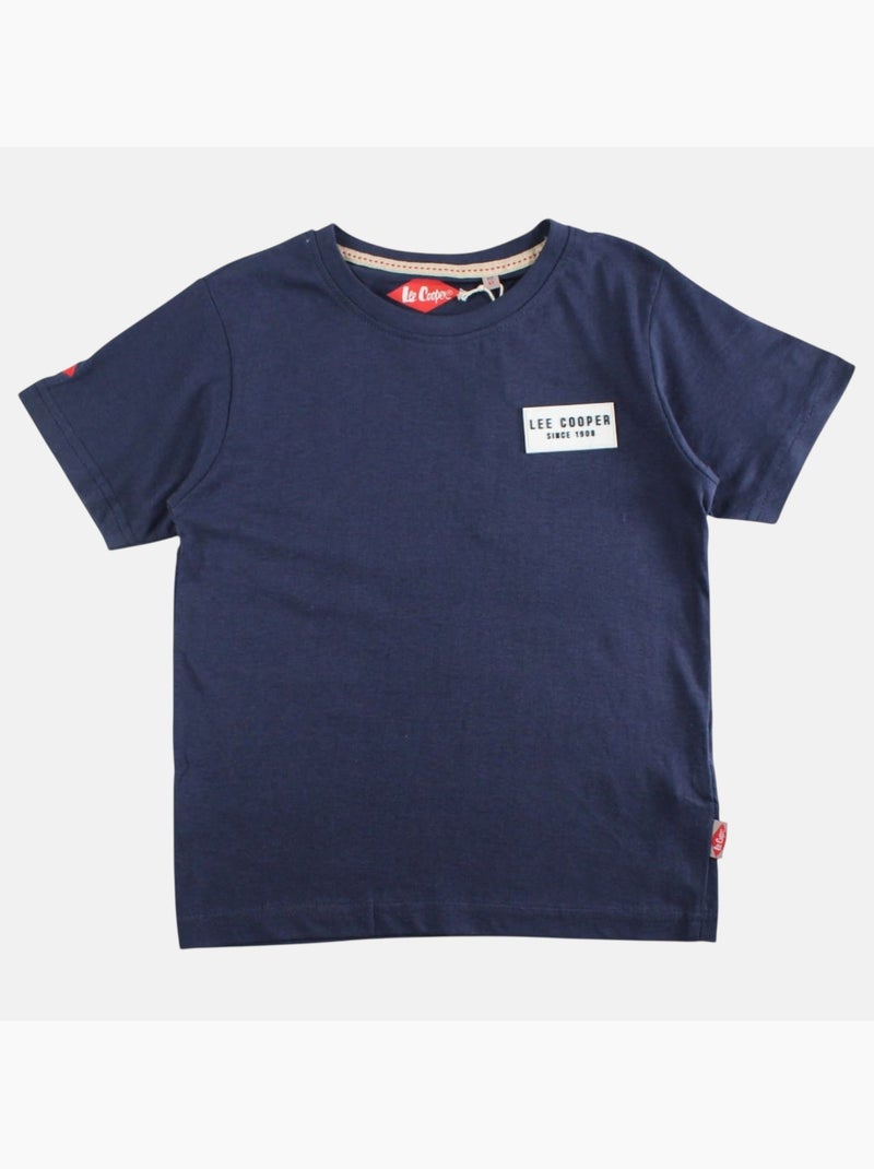 Lee Cooper - Camiseta niño de manga corta con logo en el pecho Azul marino - Kiabi