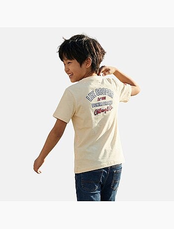 Lee Cooper - Camiseta niño de manga corta con logo en el pecho
