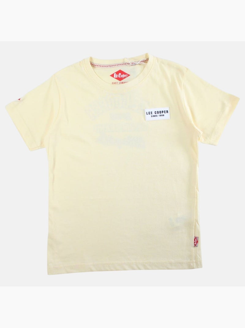 Lee Cooper - Camiseta niño de manga corta con logo en el pecho Beige - Kiabi