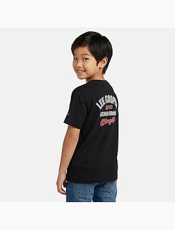 Lee Cooper - Camiseta niño de manga corta con logo en el pecho