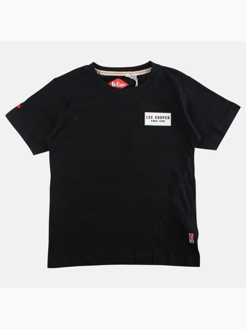 Lee Cooper - Camiseta niño de manga corta con logo en el pecho Negro - Kiabi