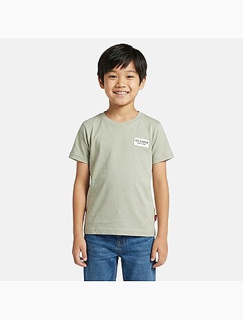 Lee Cooper - Camiseta niño de manga corta con logo en el pecho