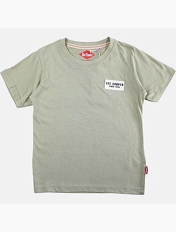 Lee Cooper - Camiseta niño de manga corta con logo en el pecho
