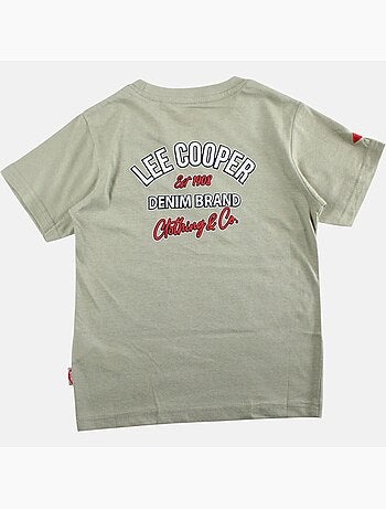 Lee Cooper - Camiseta niño de manga corta con logo en el pecho