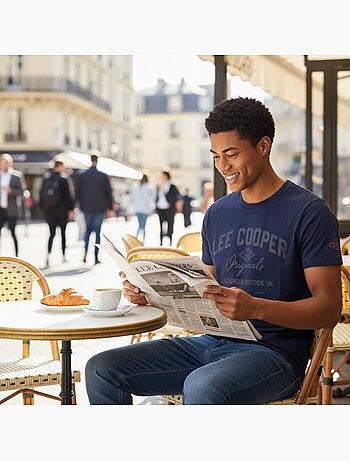 Lee Cooper - Camiseta para hombre LEE COOPER de manga corta
