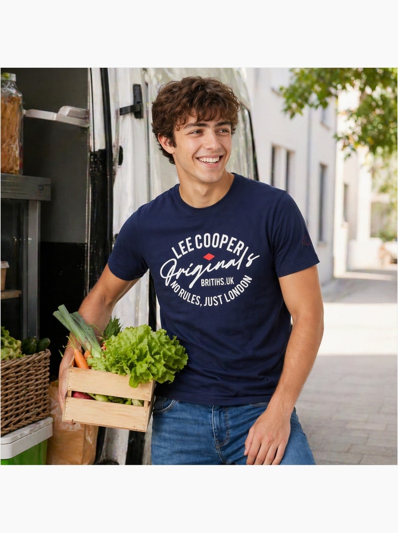 Lee Cooper - Camiseta para hombre LEE COOPER de manga corta Azul marino - Kiabi