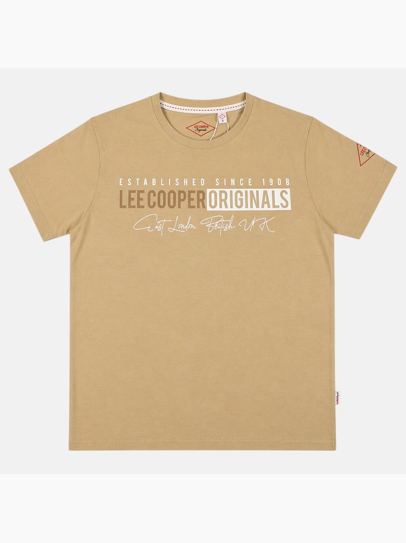 Lee Cooper - Camiseta para hombre LEE COOPER de manga corta Beige - Kiabi