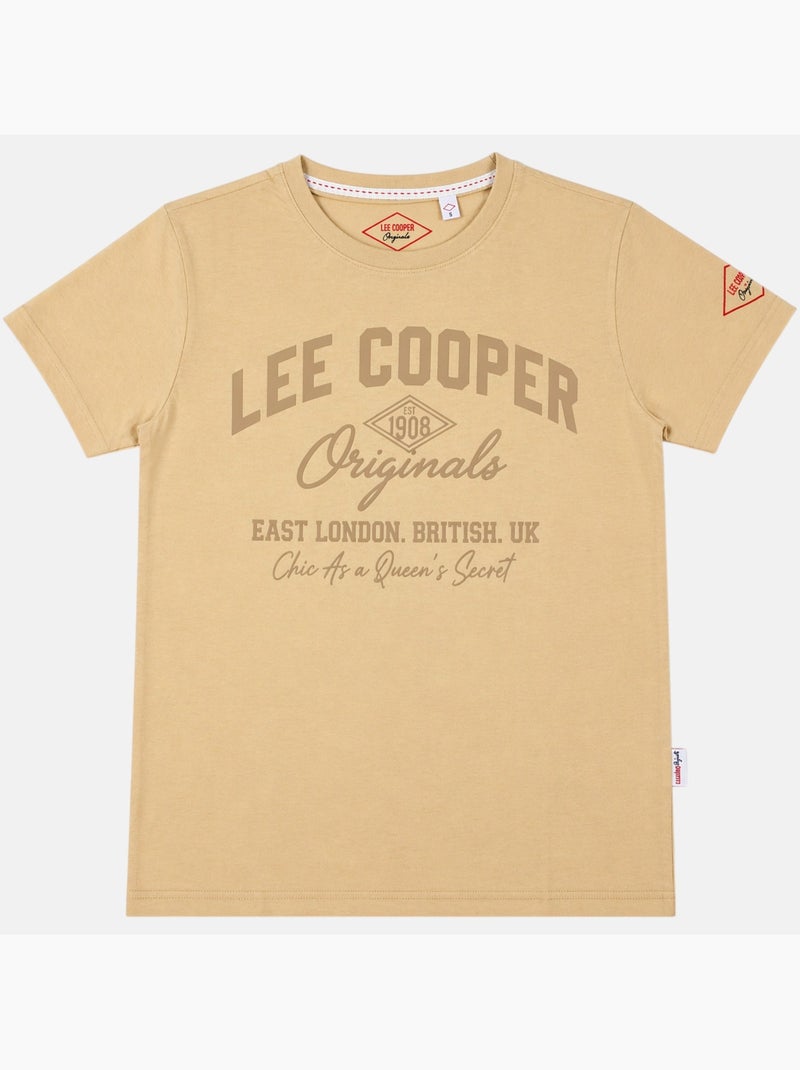 Lee Cooper - Camiseta para hombre LEE COOPER de manga corta Beige - Kiabi