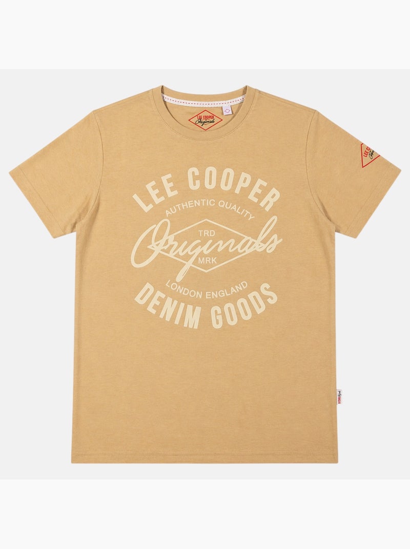 Lee Cooper - Camiseta para hombre LEE COOPER de manga corta Beige - Kiabi