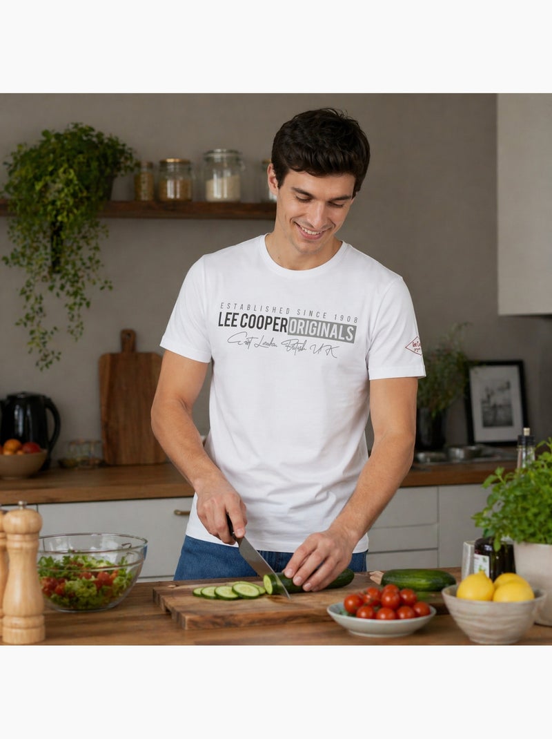 Lee Cooper - Camiseta para hombre LEE COOPER de manga corta Blanco - Kiabi