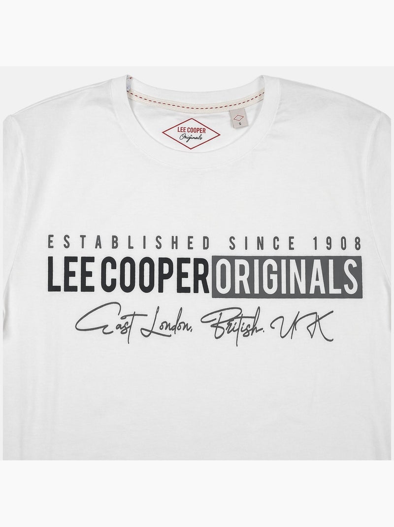 Lee Cooper - Camiseta para hombre LEE COOPER de manga corta Blanco - Kiabi