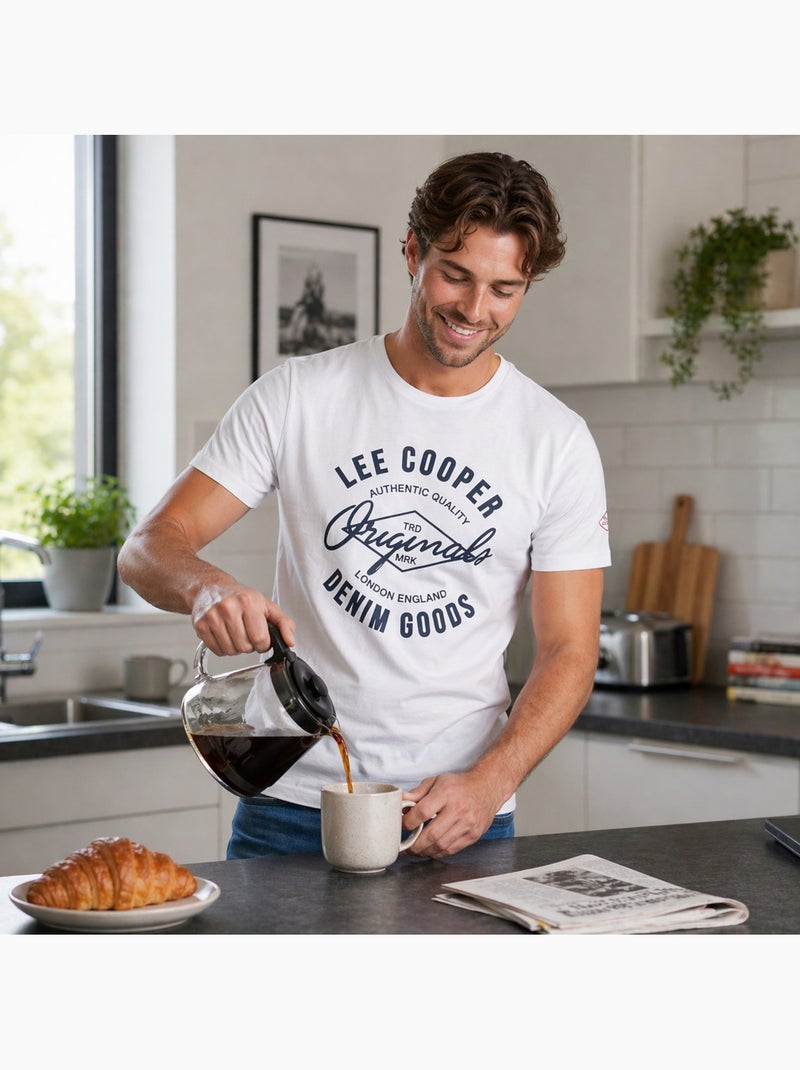 Lee Cooper - Camiseta para hombre LEE COOPER de manga corta Blanco - Kiabi