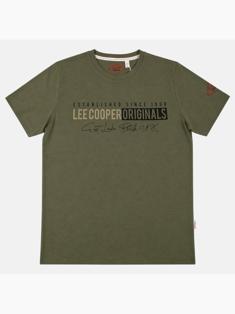 Lee Cooper - Camiseta para hombre LEE COOPER de manga corta Caqui - Kiabi