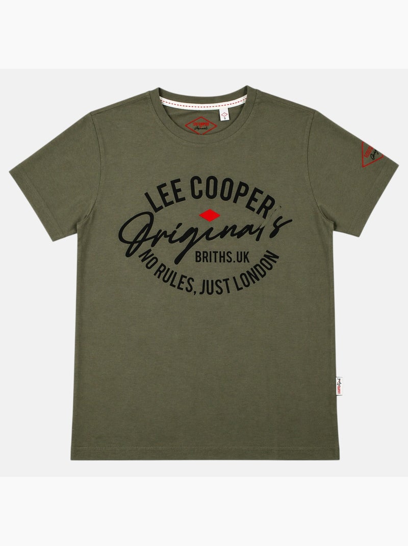 Lee Cooper - Camiseta para hombre LEE COOPER de manga corta Caqui - Kiabi