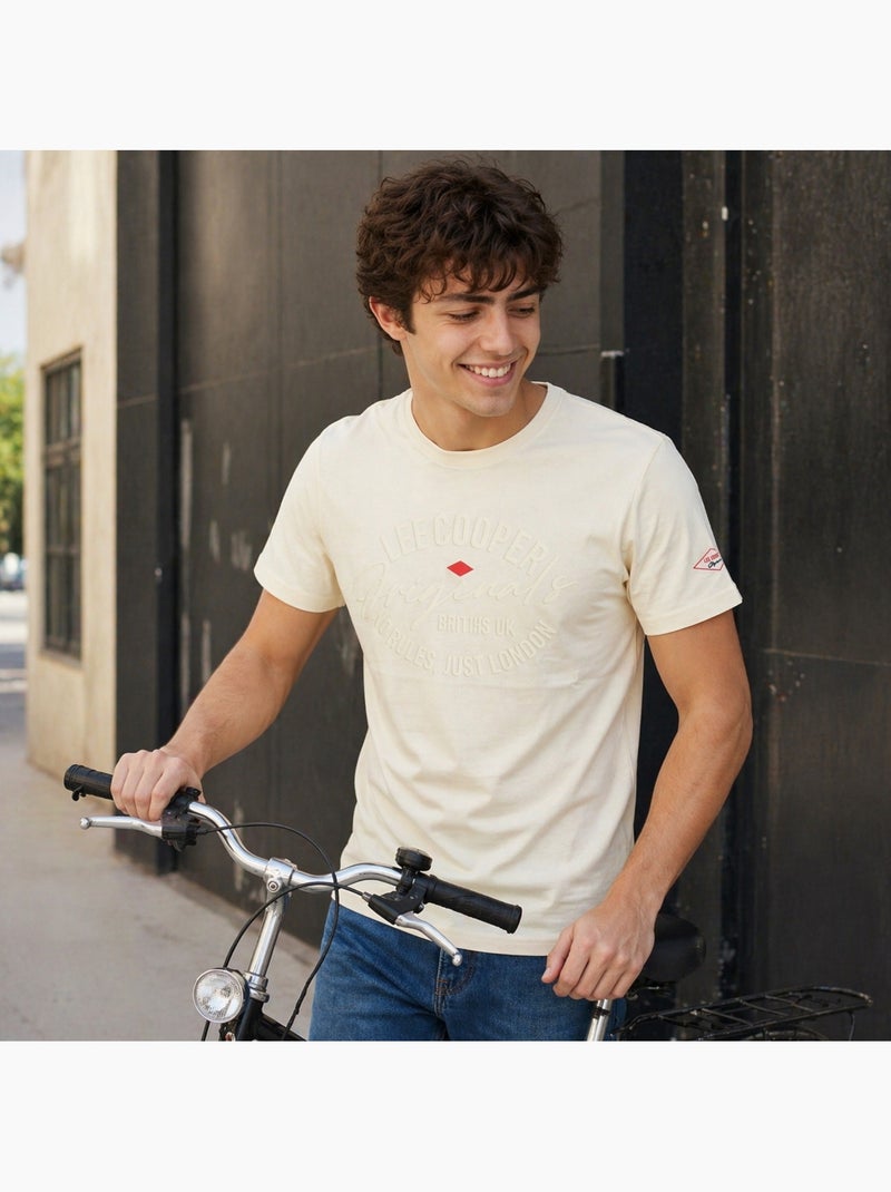 Lee Cooper - Camiseta para hombre LEE COOPER de manga corta Crudo - Kiabi