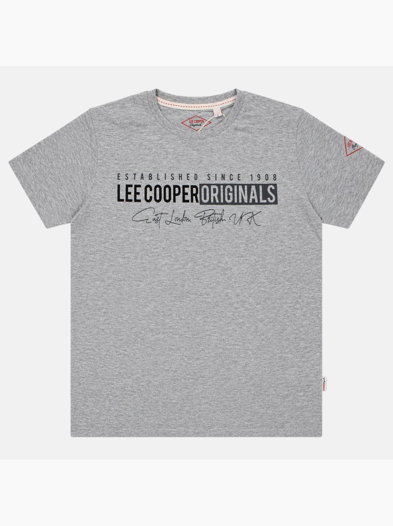 Lee Cooper - Camiseta para hombre LEE COOPER de manga corta Gris - Kiabi