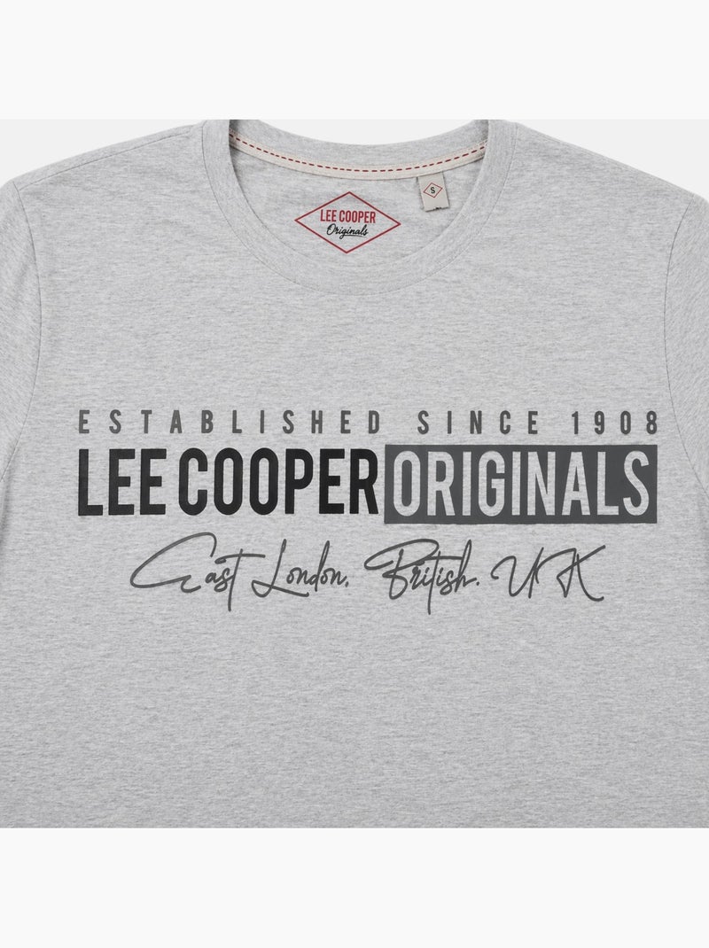 Lee Cooper - Camiseta para hombre LEE COOPER de manga corta Gris - Kiabi
